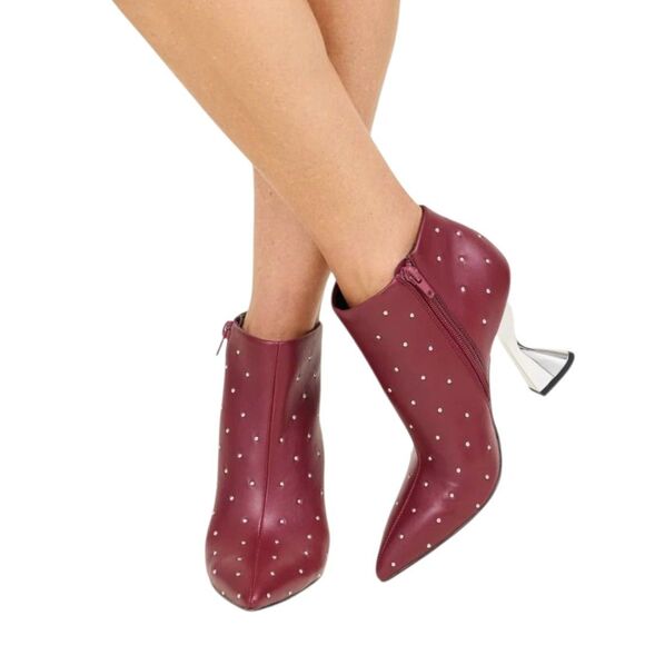 Katy Perry Womens The Laterr High Bootie Cranberry Ankle Fashion Boots Size 9.5M - Picture 1 of 16